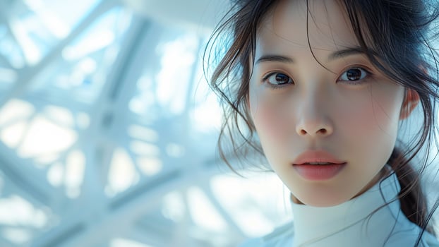 AI generated Futuristic Fashion Elegance in the Heart of Urban Innovation photo
