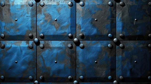 AI generated Sleek black and blue metal textures meld seamlessly in a modernistic background, Ai Generated. photo