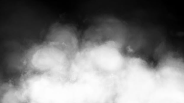 Heavy Smoke Overlay Effect on Black Background photo