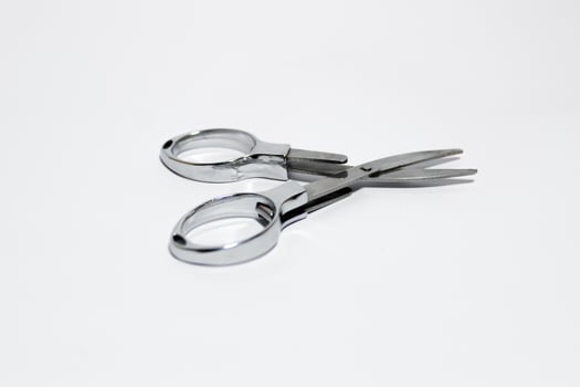 stainless steel scissors, isolated image photo