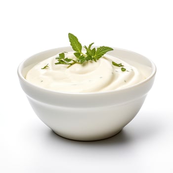 AI generated bisque soup closeup isolated on white background photo