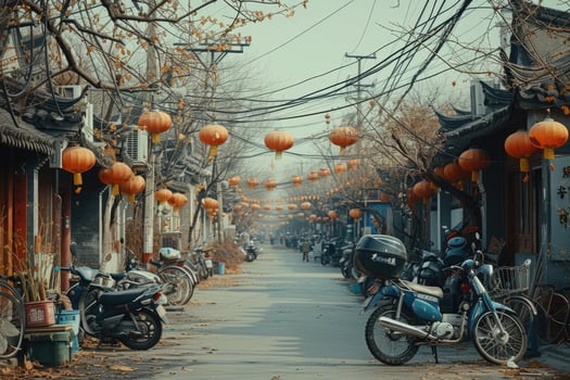 AI generated chinese spring festival atmosphere professional photography photo