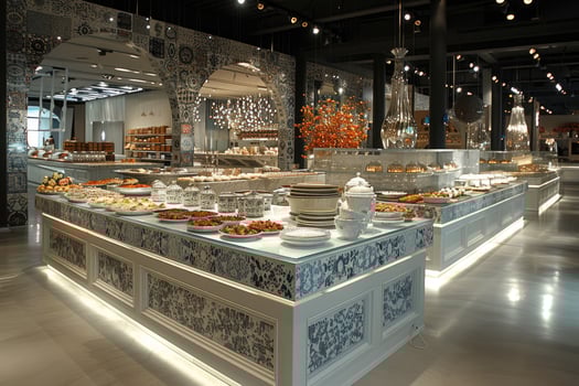 AI generated open space kitchen ideas professional advertising photography photo