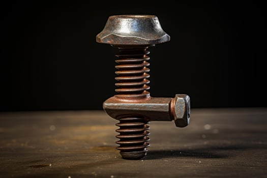 AI generated Sturdy One metal carriage bolt steel. Generate Ai photo