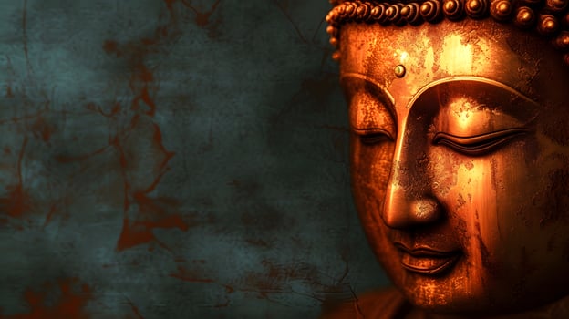 AI generated Face of Buddha background photo