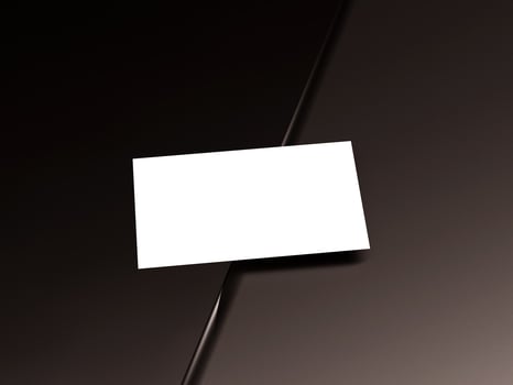 Business card mockup template on dark background photo