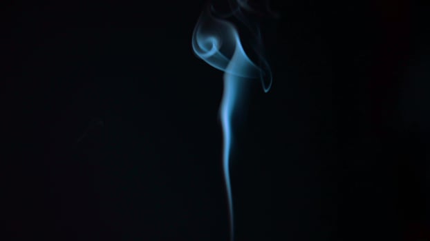 blue smoke, vapor , fog cloud on black background for using in composition and overlay photo