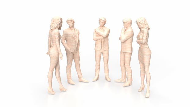 The Business figure for teamwork concept 3d rendering. photo