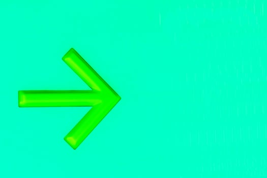 Emerald banner with a green arrow indicating the direction for your events photo