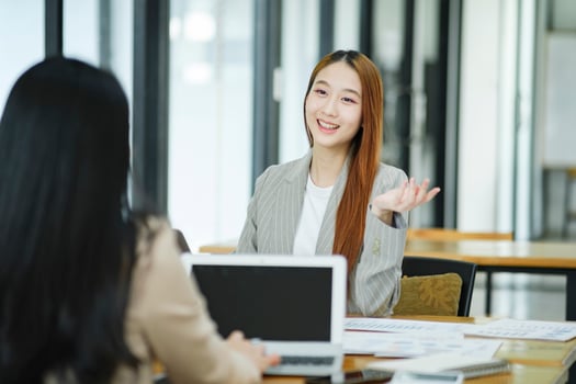 Business Colleagues in Discussion During Job Interview photo