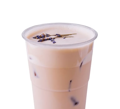 Iced coffee cup isolated on white photo