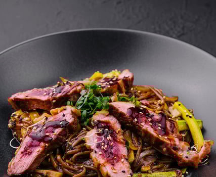Buckwheat Soba with Duck and Vegetables photo