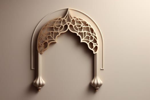 AI generated Arabic Ramadan or eid mubarak modern wall background photo