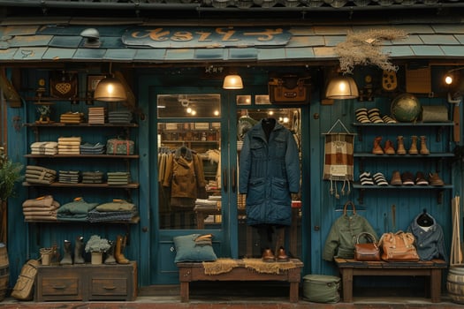 AI generated the window of a modern and stylish shop design professional photography photo