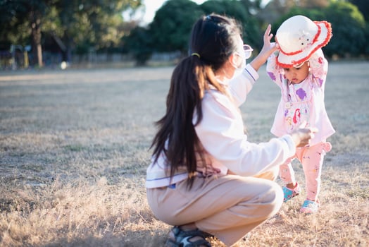 Mother and Daughter Enjoying Sport Activity Outdoors. photo