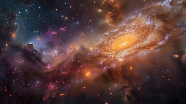 AI generated galaxies and stars in the universe photo