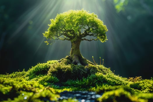 AI generated world forest day greetings card professional photography background photo