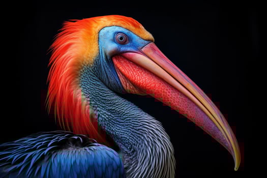 AI generated Pelican exotic bird. Generate Ai photo