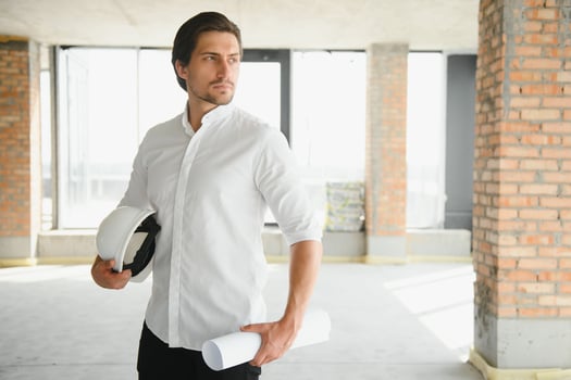 Portrait of an handsome engineer. photo