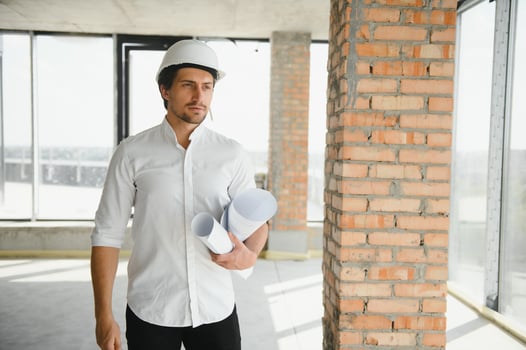 Portrait of an handsome engineer. photo