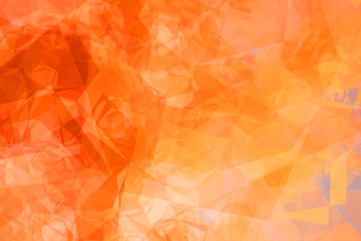 Orange uniform polygonal background with white spots. photo