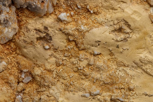 Macro mineral stone Snow quartz with calcite on a black background photo