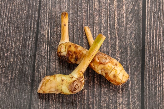 Raw galangal root seasonong aroma photo