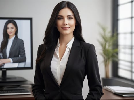 AI generated Happy Business Woman photo