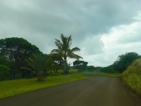 road on Easter Island. Roads and highways on the island. photo