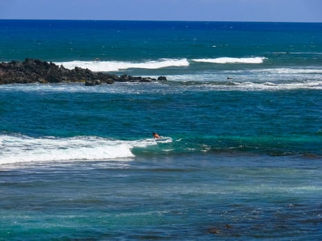 Easter Island coastline. Easter Island coast, rocks, ocean. photo