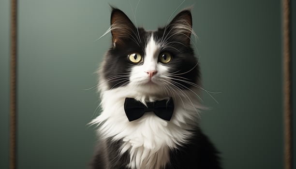 AI generated Cute kitten staring, fluffy fur, playful nature, beauty in nature generated by AI photo