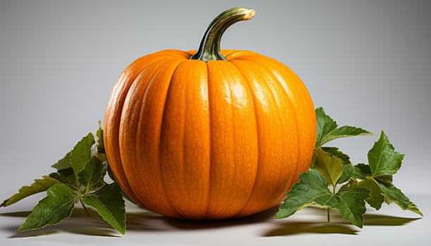AI generated Fresh autumn pumpkin, a symbol of Halloween decoration and celebration generated by AI photo