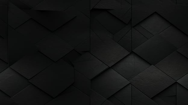 AI generated Dark black Geometric grid background Modern dark abstract texture seamless pattern photo