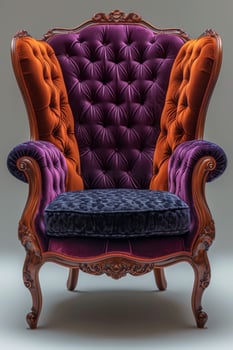 AI generated Modern designer armchair on a white background photo