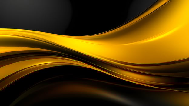 AI generated yellow black glossy Abstract Background photo
