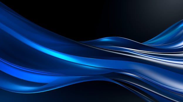 AI generated blue black glossy Abstract Background photo