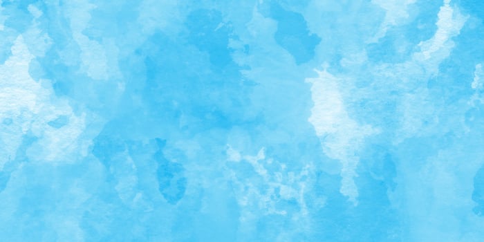 Colorful gradient ink colors wet effect blue texture, Ocean blue brush painted painting textured on paper, Aquarelle paint paper textured with watercolor splashes, sky clouds with watercolor on blue. photo