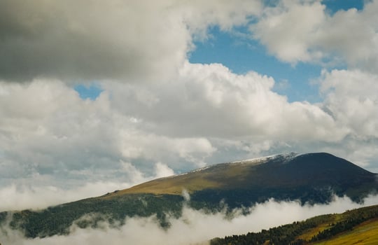 Altai landscape mountains and clouds. Nature altai. photo