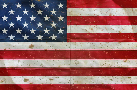 AI generated a close up of a us flag photo