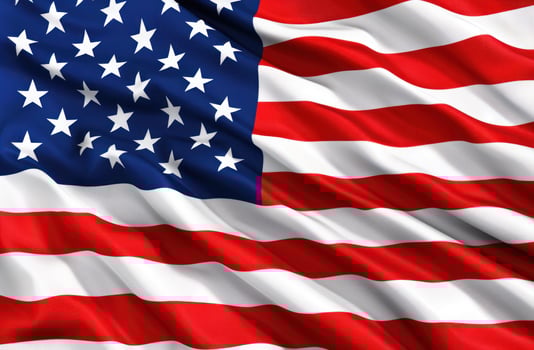 AI generated a close up of an american flag photo