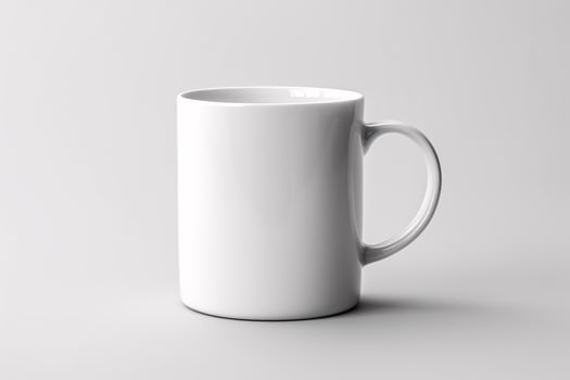 AI generated white mug mockup for branding and design portfolio photo