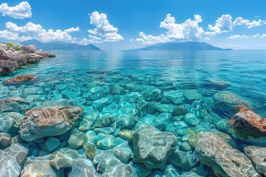 AI generated beautiful tropical turquoise ocean beach professional photography photo