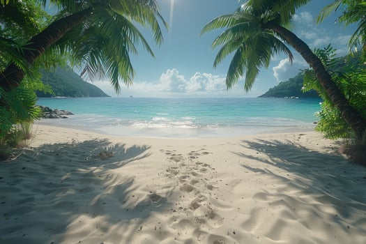 AI generated beautiful tropical turquoise ocean beach professional photography photo