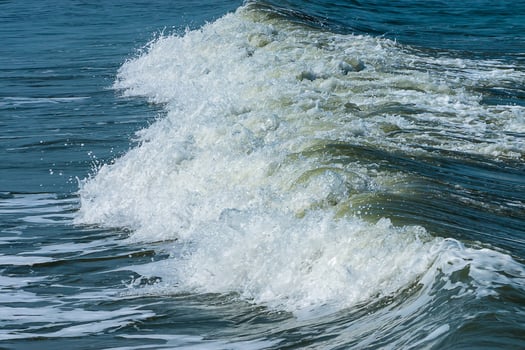 White wave on the sea. photo