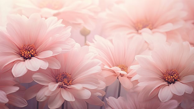 AI generated delicate soft flowers ai generated photo