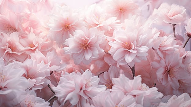 AI generated bloom and pink flowers ai generated photo
