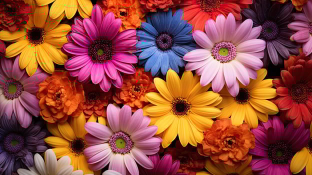AI generated petals colorful flower background ai generated photo