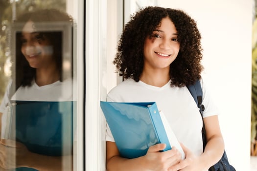 Portrait of a woman student. photo