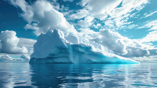 AI generated Massive Antarctic iceberg. Formidable and vast, Ai Generated. photo