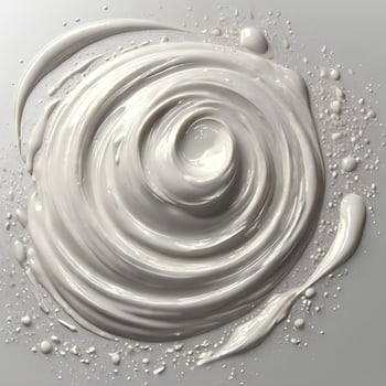 AI generated White creamy smear. Skincare. photo